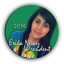 Erika for Pres buttonnm
